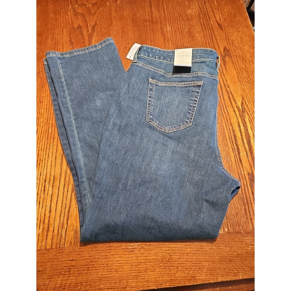 St Johns Bay Denim Jeans 20W New NWT Secretly Slender Straight Leg Midrise (A881